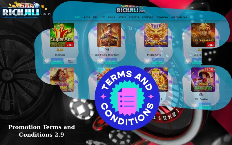 Promotion Terms and Conditions 2.9
